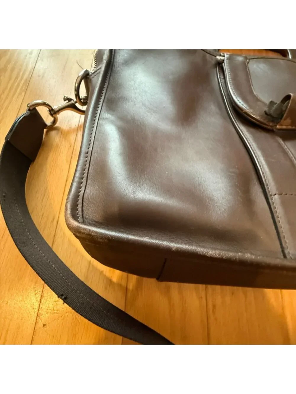 Vintage Coach Brown Leather Messenger Bag *Imperfections F1369